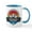White/Blue Inside, variant on - Berkshire East Ski Charlemont Massachusetts Mugs - 11 oz Ceramic Mug - Novelty Coffee Tea Cup