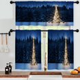 thumbnail image 3 of LALILO Kitchen Curtains and Valances Set of 3 36" Christmas Tree Window Treatment Tiers for Window Decor, 3 of 5