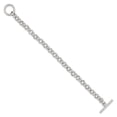 thumbnail image 2 of White Sterling Silver bracelet Chain style Link, 7.5 in 8 mm, 2 of 3