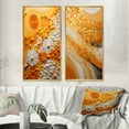 thumbnail image 1 of Designart "Color landscape Abstract Saffron I" Abstract Botanicals Framed Wall Art Set Of 2 - Yellow Floral Framed Wall Art Set Of 2, 1 of 6