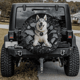 thumbnail image 2 of Lotusprinthandmade Husky Crack Spare Tire Cover With Backup Camera Hole 6 Sizes, 2 of 8