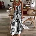 thumbnail image 4 of Elegant Monochrome Butterfly Seamless Pattern Sleeveless Dress Dresses Women Summer Women's Summer Clothing, 4 of 9