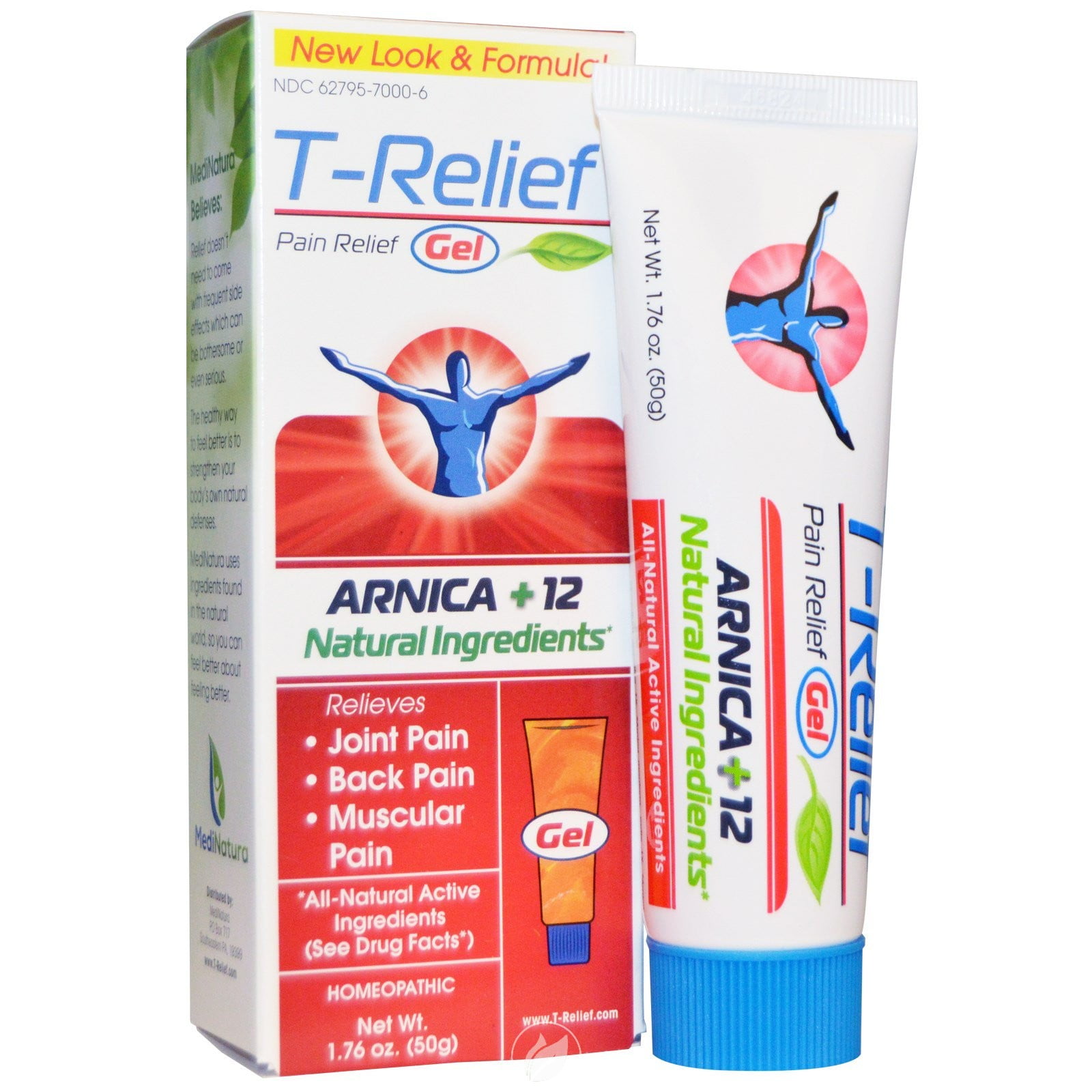 TRelief Pain Relief Gel 50 grams by MediNatura, Pack of 2 Walmart