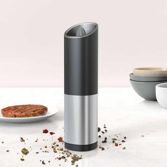 Dvkptbk Gravity Electric Pepper Grinder, Battery Operated Grinder,One-hand Button Control, Tunable Coarseness, Black Peppe Grinder Refillable, Battery Not Included Pepper Mill on Clearance