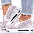 thumbnail image 2 of IUJSOY Loafers for Women Platform Sneakers Mesh Wedge Sandals Casual Slip on Walking Shoes, 2 of 8