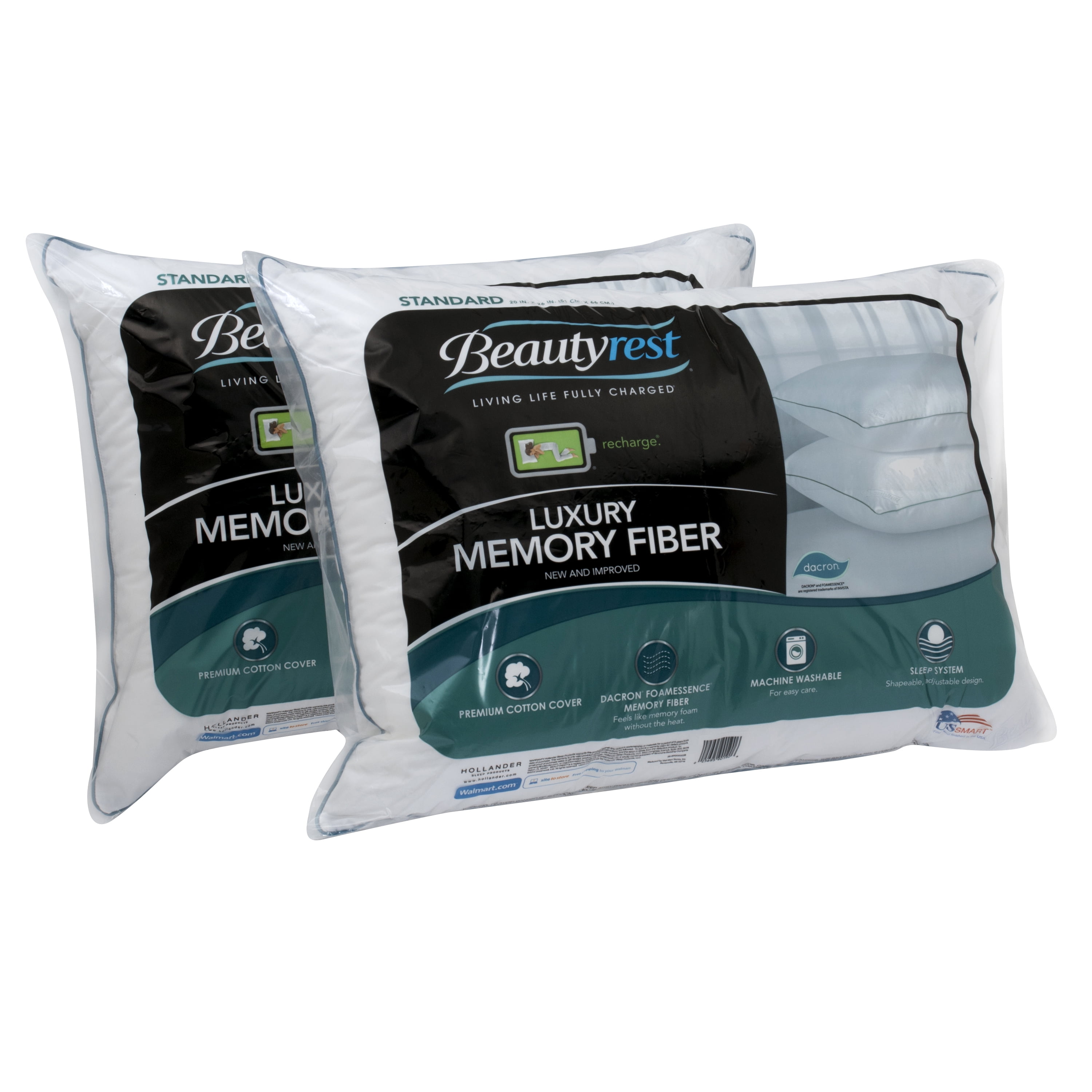 Beautyrest Luxury Memory Pillow, Set Of