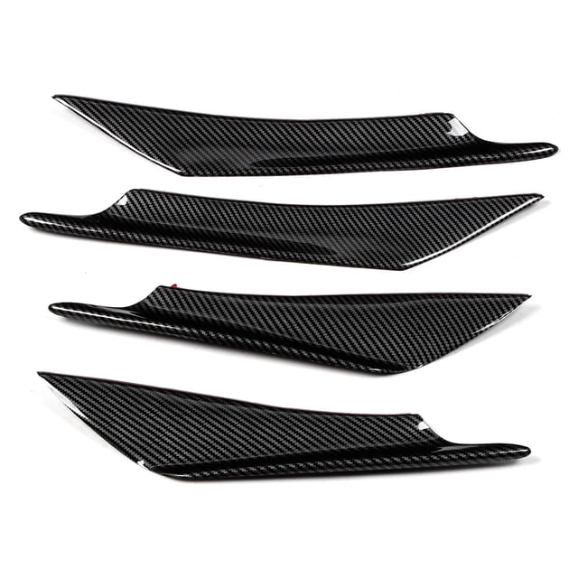 4Pcs/Set Universal Carbon Fiber Style Car Front Bumper Canards Splitter Fins Deflector