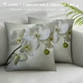 thumbnail image 3 of JEUXUS Pillow Covers Decorative Square Pillowcase Gray White Flower On Blur Nature Yellow Floral Tropical Beautiful Beauty Bloom Design Soft Cushion Case for Sofa Bedroom Car, 3 of 5