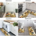 thumbnail image 5 of Rooster Kitchen Rugs and Mats Non Skid Washable Absorbent Microfiber Kitchen Mat for Floor Anti Fatigue Kitchen Mat Set of 2 Rooster Kitchen Decor Stain Resistant 17"x47.2"+17"x30", 5 of 5