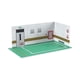 thumbnail image 5 of Vitrina de estacionamiento a escala 1/24 para simulación de juguete de modelo de coche de aleación verde, 5 of 8