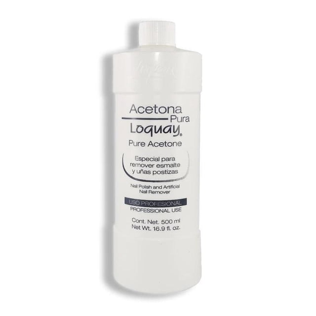 Acetona Pura Loquay Uñas Manos Pies Quita Pintura 500mL Loquay Pure Acetone