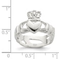 thumbnail image 2 of Auriga Fine Jewelry 925 Sterling Silver Claddagh Ring Size 6 for Women, 2 of 6