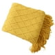 thumbnail image 1 of Manta de tiro de punto suave con borla, mantón de siesta de oficina, funda decorativa para sofá, cama, sofá, para viajes, amarillo Eigraketly LF000012-02B, 1 of 7