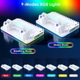 thumbnail image 2 of PS5/Slim/Pro Cooling Stand for Disc&Digital with Dual Controller Charging, Multi-Function P5 Accessories 3-Level Cooling Fan, 9 Lighting Modes with Games Storage Slot,White, 2 of 8
