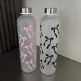 thumbnail image 4 of 1000ml Butterfly Style Water Bottle, Gradient Matte Plastic Sports Flask, Anti-Slip Leak-Proof Gym Thermos with Silver Color Lid, 4 of 5