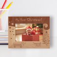 thumbnail image 1 of My First Christmas Personalized Wooden Frame-6" x 4" Brown Horizontal, 1 of 1