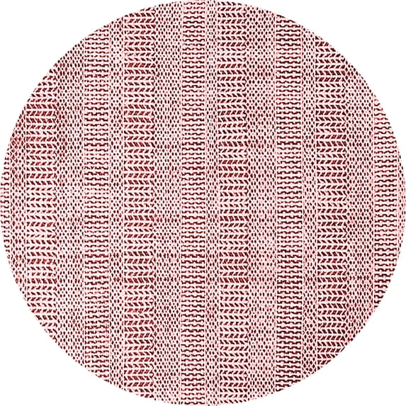Ahgly Company Indoor Round Oriental Red Industrial Area Rugs, 5' Round
