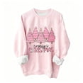 thumbnail image 4 of Women's Hooded Casual Solid Color Christmas Santa Printed Long Sleeved Sweatshirt, 4 of 4