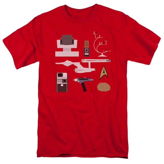 Star Trek Tos Gift Set Adult 18/1 T-Shirt Red