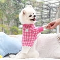 thumbnail image 3 of Soft Warm Dog Clothes, Two Legged Long Sleeves Round Neck Plaid Smile Print Cute Pet Sweater Knitted Sweatshirt for Small Medium Dogs, Dog Shirts Coat Pullover Apparel Outfit for All Season, S-3XL, 3 of 6