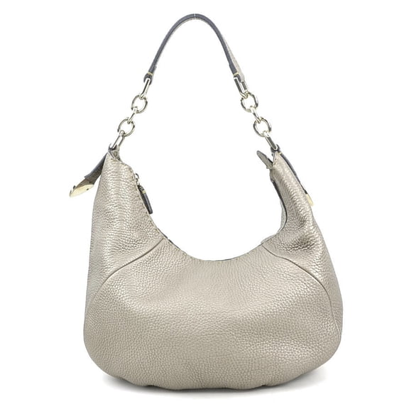 Pre-Owned FENDI Shoulder Bag Selleria Leather Gold Grey Silver Women's 8BR618-NDU... (Good)