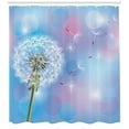 thumbnail image 3 of Ambesonne Dandelion Shower Curtain, Bokeh Design Blowball, 69"Wx84"L, Sky Blue Pale Pink Green, 3 of 3