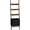 Rustic Brown, variant on Blanket Ladder with Basket, 17.3”L x 63.4”H, Towel Rack with Hooks, Blanket Holder Rack, Decorative Ladder Shelf, Drying and Display Rack for Bathroom, Living Room, Rustic Brown