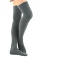 thumbnail image 2 of TeeHee Women's Fashion Over the Knee High Socks - 3 Pair Combo (Cable Cuff Dark Combo), 2 of 8