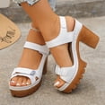 thumbnail image 6 of Taylonsss Women's Fashionable Casual Summer Sandals with Chunky Heel Fish Mouth Toe Adjustable Ankle Strap and Thick Sole for Comfortable Height Perfect for Parties Music Festivals and Daily Wear, 6 of 9