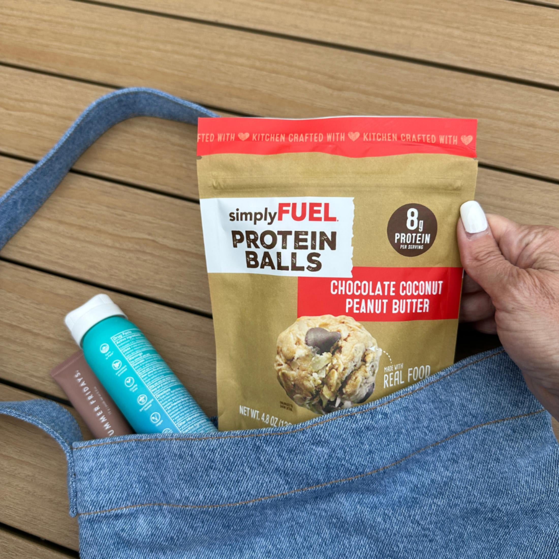 (6 pack) simplyFUEL Protein Balls Chocolate Coconut Peanut Butter 8oz