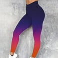 thumbnail image 2 of ABATAB Yoga Leggings for Women Printed Stretchy High Waist Skinny Gym Workout Pants Comfy Slimming Running Athletic Tight Pants(XX-Large,Purple), 2 of 5