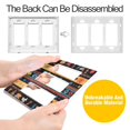 thumbnail image 4 of Yayeee Rocker Switch Wall Plate 2-Gang 4.7"x4.6" Home Decorative Outlet Cover, Orange Geometric, 4 of 6