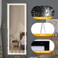 thumbnail image 5 of Full Length Mirror with Lights,Floor Mirror, Standing Lighted Mirror, Full Body Mirror with Aluminum Frame3 Color 60"X 20", 5 of 9
