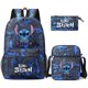 thumbnail image 3 of Disney 3Pcs Lilo Stitch Backpack Set for Teen Boy Girl Back To School Backpack with Lunch Bag Student Schoolbag Men Women Bags, 3 of 4