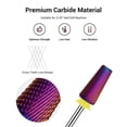 thumbnail image 2 of Brocas para uñas MelodySusie, 5 en 1, carburo de tungsteno, color morado, 2 of 7