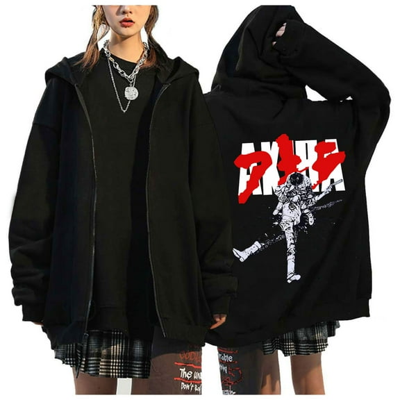 Duoxingbao Hot selling foreign trade zipper sweatshirt Japanese anime Akira Akira casual hooded zipper sweatshirt couple style