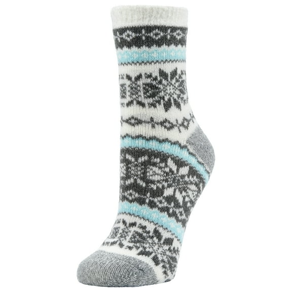 Airplus Double Layer Aloe Frozen Snowflakes Crew Socks, Women's 5-10, 1 pair