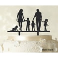 thumbnail image 1 of Personalized Family Cake Topper Custom Silhouette Wedding Cake Topper Cake Decorations Option Available 6-7 Inches Wide, 1 of 1