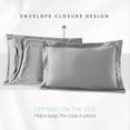 thumbnail image 4 of Mocassi 3-Piece Comforter Set, Down Alternative Box Stitched, Ultra Soft All-Season Bedding with Shams, Plush Cozy Duvet Insert with Corner Tabs - Queen, Silver Gray, 4 of 5