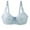 Blue, variant on Pntutb Womens Lace with Steel Ring Solid Color Sexy Double Breasted Push Up Bra
