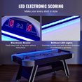 thumbnail image 5 of KFFKFF Air Hockey Table, 72" Indoor Hockey Table for Kids and Adults, LED Sports Hockey Game w/2 Pucks, 2 Pushers& Electronic Score System, Arcade Gaming Set for 4 player Home, 5 of 9