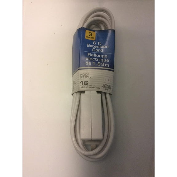 6ft Extension Cord 16 Gauge