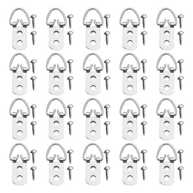 WASHWEPE 20 Pcs Accessoires de Suspension D'Anneaux en D Robustes pour Artistes