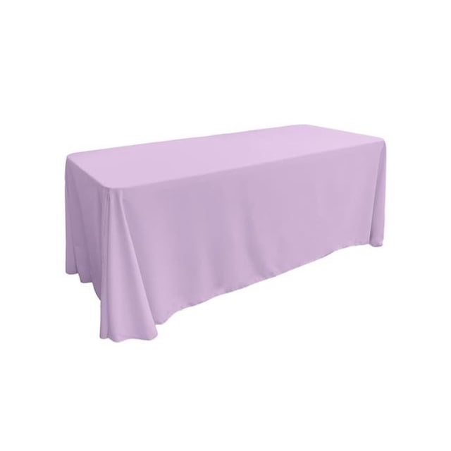TCpop90x156-LilacP45 Polyester Poplin Rectangular Tablecloth, Lilac - 90 x 156 in.
