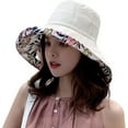 thumbnail image 2 of Wide Brim Cotton Summer Hat,Women's Packable Reversible Floral Bucket Hat Sun Protection Beach Cap Floppy Sun Hats, 2 of 11
