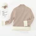 thumbnail image 2 of Ruyang Boys Girls Fleece Lined Shirts Kids Thermal Ribbed Knitted Sweater Winter Padded Crewneck Pullover Sweatshirt, 2 of 5