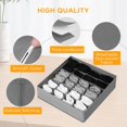 thumbnail image 3 of YINYUNIU Underwear Drawer Organizers, Divider Storage Box, Dresser Storage Bins 8-Pack, Gray, 3 of 6