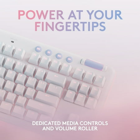Logitech - G713 Aurora Collection TKL Wired Mechanical Tactile Switch Gaming Keyboard for PC/Mac with Palm Rest Included - White Mist