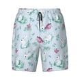 thumbnail image 4 of Lsque Mens Swim Trunks Rabbit And Butterfly Pattern - Bathing Suit Compression Liner - Beach Swim Shorts Swimwear - (S-3XL) - Stretch Quick Dry -, 4 of 9