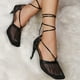 thumbnail image 4 of Moda mujer tobillo correa verano diapositiva sandalias vendaje tacón sandalias zapatos Wmkox8yii  shjk3129, 4 of 8